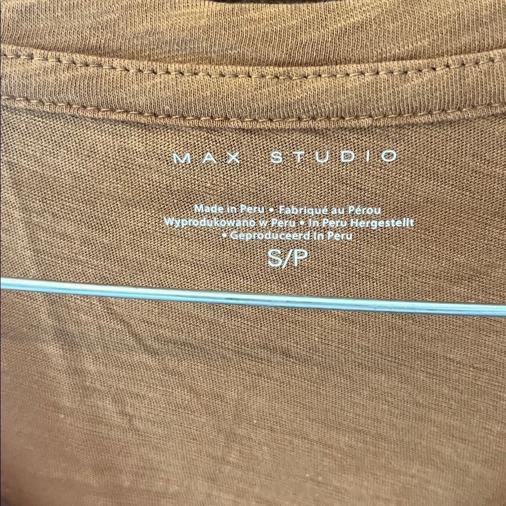Max Studio Rust Sleeveless V-Neck Tank Top - Picture 2 of 3